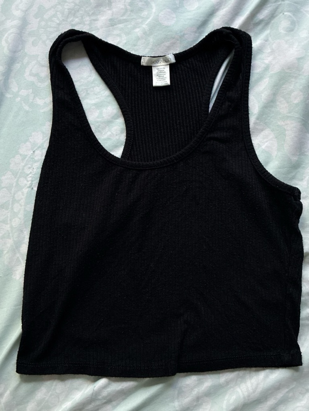 Tilly's Black Ribbed Racerback Tank Top